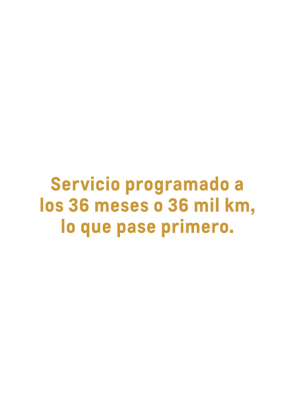 Chevrolet Servicio Certificado programado a los 36 meses o 36 mil kilómetros, lo que pase primero